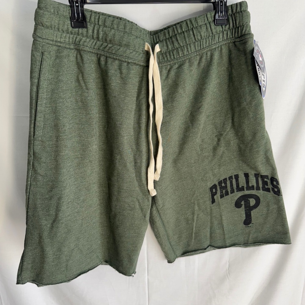 Concepts Sport MLB Phillies Shorts Mens Large Green Heathered Sweat Shorts‎ NWT